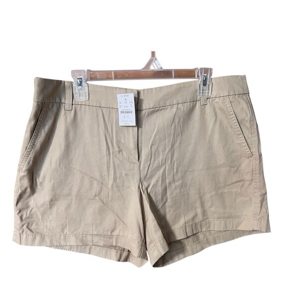 NWT J.Crew Khaki Twill 5" Shorts Size 14 Preppy Classic Outdoor Basic Neutral - Picture 2 of 6